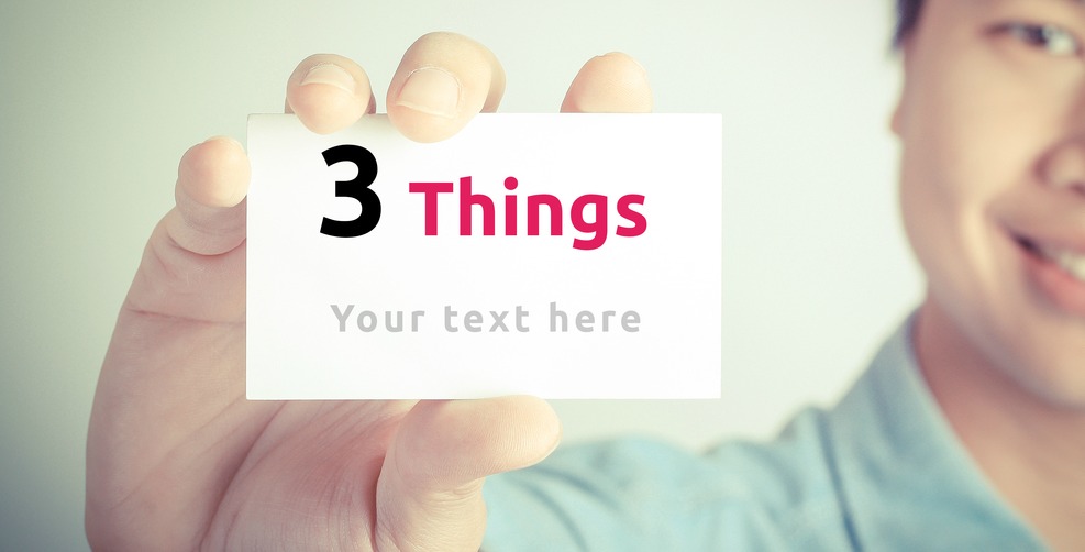 Three Things Sign